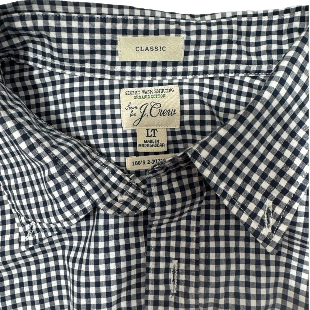 J. Crew Men's Monochrome Checkered Button Down Shirt